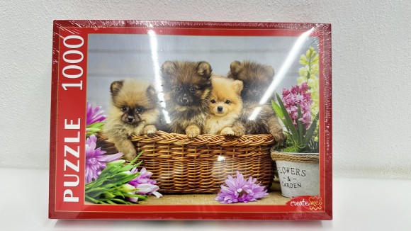 ПАЗЛЫ 1000 элементов. МИЛЫЕ ЩЕНКИ ШПИЦА (Арт.ШТ1000-3890)