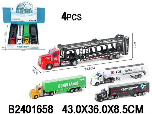 Машина металл 4 шт.блок (24)