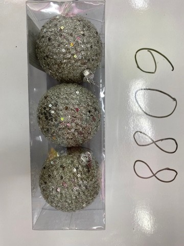 шар серебро 8см