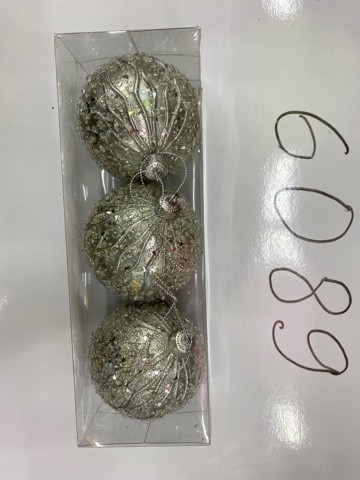 шар серебро 8см