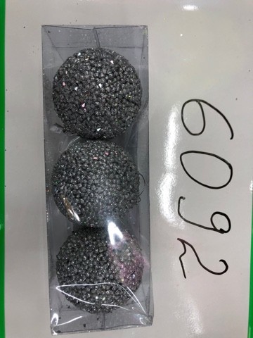 шар серебро 8см