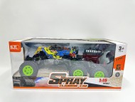 Машинка на пульте р/у, световые эфекты, пар, USB зарядное устройство, размер: 13*15*30,5 см, 2 цв. в