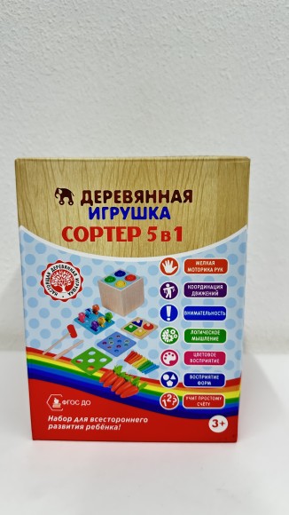 Набор развивайка деревянный 13х17,5х12,5см (Арт.И-4023)