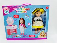 Набор "Модница" Girl`s Club" в комплекте: кукла 30 см, трюмо со звуком и светом, аксессуары, блестящ Набор "Модница" Girl`s Club" в комплекте: кукла 30 см, трюмо со звуком и светом, аксессуары, блестящ