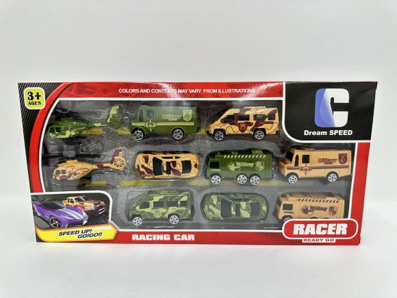 Набор "Транспорт" инерц., 10 шт., в/к 30,5*16,8*3,5 см