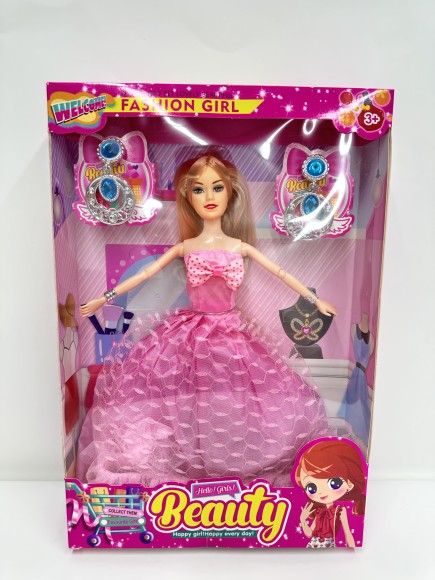 Кукла с аксессуарами, ручки и ножки шарнирные, в/к 22*5*32,5 см